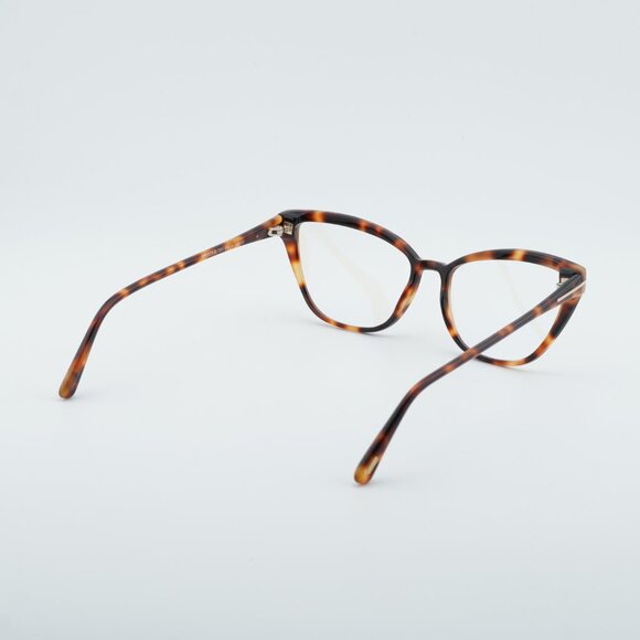 New Authentic Tom Ford FT5825-B-053-55 Cat Eye Eyeglasses Tom Ford FT5825-B 053 Eyeglasses Havana 55mm Cat Eye Frame  main image 4